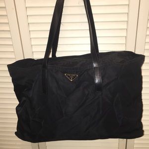 Prada large black handbag purse